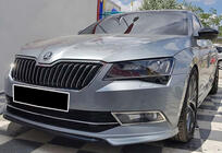 Skoda Superb 2015–2024 Etupuskurin lip spoileri DPT V-1 (2015-2020, kiiltävä musta) kuva 1
