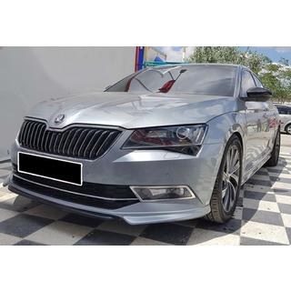 Etupuskurin lip spoileri DPT V-1 (2015-2020, kiiltävä musta) Skoda Superb 2015–2024 kuva 4