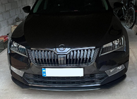 Skoda Superb 2015–2024 DPT V-2 etulippa (2015-2020, kiiltävä musta) kuva 12