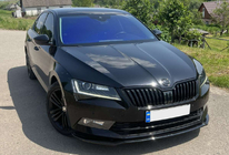 Skoda Superb 2015–2024 DPT V-2 etulippa (2015-2020, kiiltävä musta) kuva 13