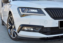 Skoda Superb 2015–2024 Etupuskurin lip-spoileri DPT V-4 (2015-2020, kiiltävä musta) kuva 2