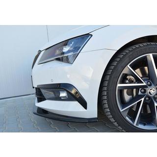 Etupuskurin lip-spoileri DPT V-4 (2015-2020, kiiltävä musta) Skoda Superb 2015–2024 kuva 3