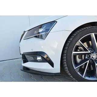 Etupuskurin lip-spoileri DPT V-4 (2015-2020, kiiltävä musta) Skoda Superb 2015–2024 kuva 3