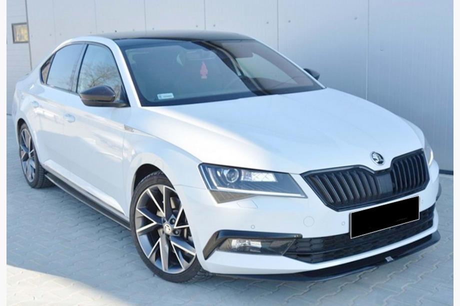 Skoda Superb 2015–2024 Etupuskurin lip-spoileri DPT V-4 (2015-2020, kiiltävä musta) Image
