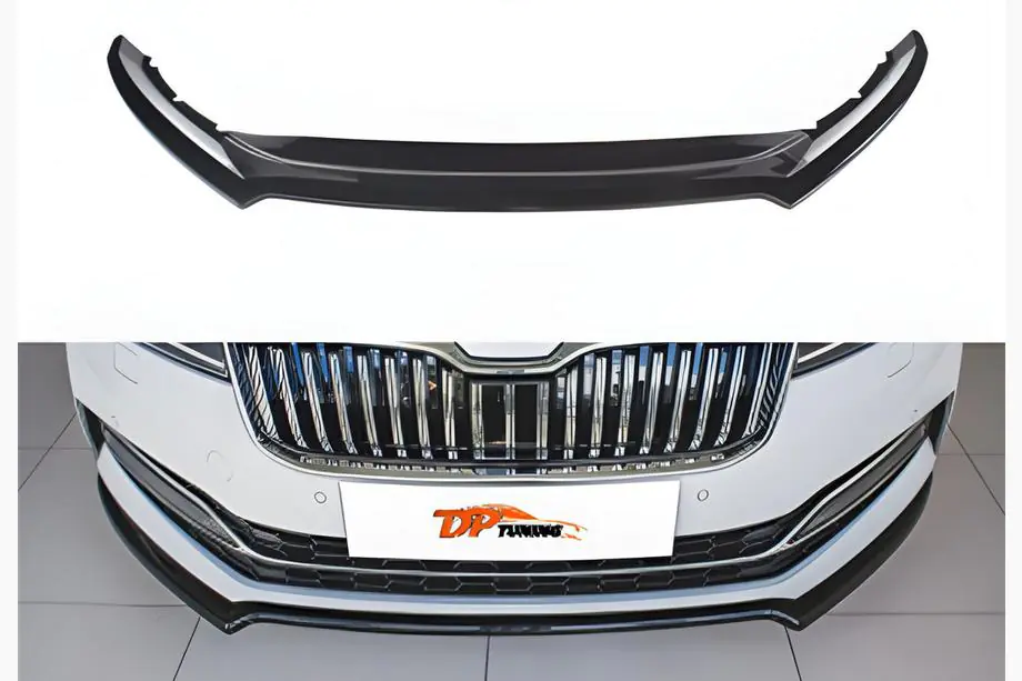 Skoda Superb 2015–2024 Etupuskurin lip-spoileri DPT V-4 (2021-, kiiltävä musta) Image