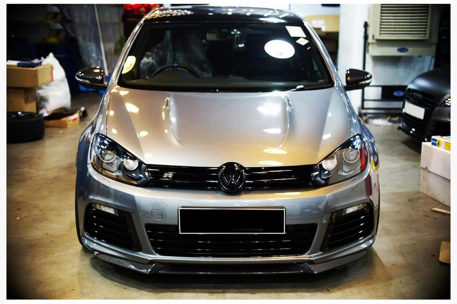 Volkswagen Golf 6 2008–2014 Etupuskurin lip-spoileri DPT V-1 (musta kiiltävä) Image
