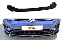 Volkswagen Golf 7/E-Golf 2012–2020 Etupuskurin lippa DPT V-3 (R / R-Line HB, 2017-2019, kiiltävä musta) kuva 1