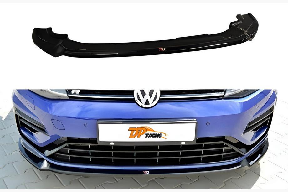 Volkswagen Golf 7/E-Golf 2012–2020 Etupuskurin lippa DPT V-3 (R / R-Line HB, 2017-2019, kiiltävä musta) Image