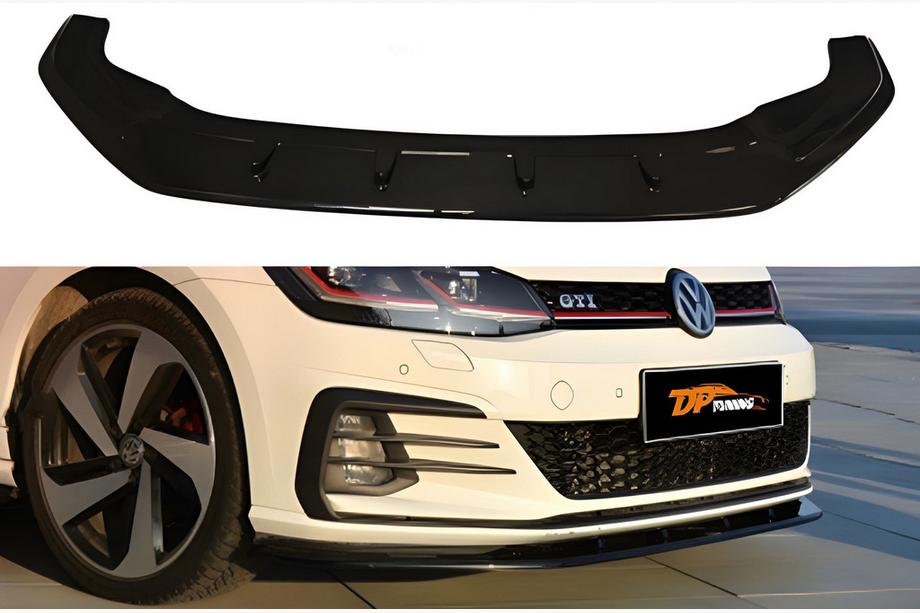 Volkswagen Golf 7/E-Golf 2012–2020 Etupuskurin lipa DPT V-1 (GTI:lle, 2017-2019, kiiltävä musta) Image