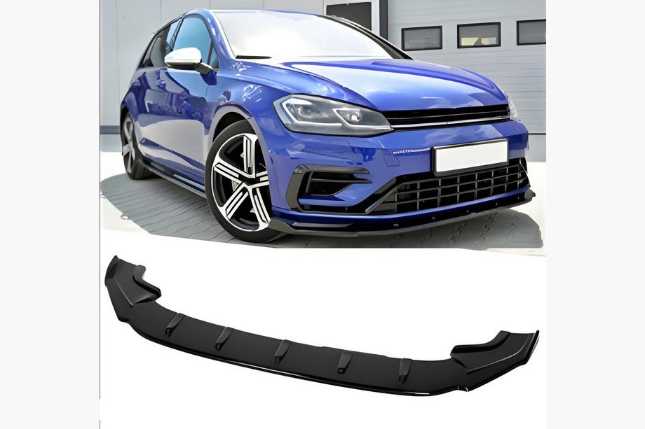 Volkswagen Golf 7/E-Golf 2012–2020 DPT V-4 etupuskurin lipaspoileri (R / R-Line HB, 2017-2019, kiiltävän musta) Image