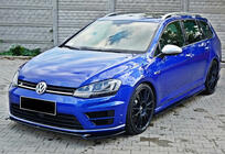Volkswagen Golf 7/E-Golf 2012–2020 DPT V-2 etupuskurin lip spoileri (R / R-Line HB, 2012-2017, kiiltävä musta) kuva 1