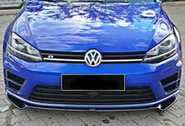 Volkswagen Golf 7/E-Golf 2012–2020 DPT V-2 etupuskurin lip spoileri (R / R-Line HB, 2012-2017, kiiltävä musta) kuva 3