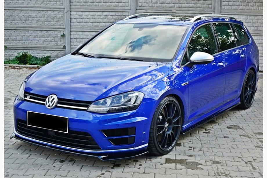 Volkswagen Golf 7/E-Golf 2012–2020 DPT V-2 etupuskurin lip spoileri (R / R-Line HB, 2012-2017, kiiltävä musta) Image
