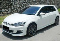 Volkswagen Golf 7/E-Golf 2012–2020 Etupuskurin lip-spoileri DPT V-5 (alkuperäiselle puskurille, 2012-2017, kiiltävän musta) kuva 2