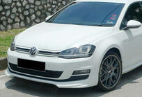 Volkswagen Golf 7/E-Golf 2012–2020 Etupuskurin lip-spoileri DPT V-5 (alkuperäiselle puskurille, 2012-2017, kiiltävän musta) kuva 1