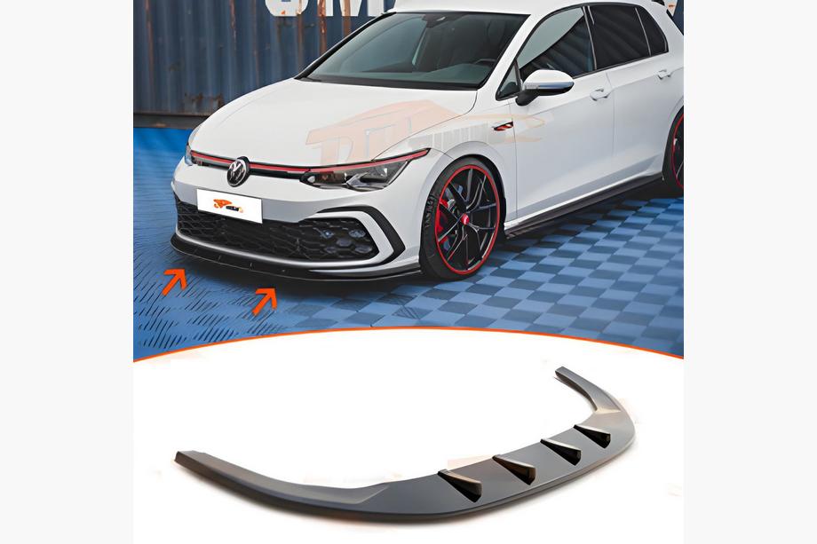 Volkswagen Golf 8 2019– DPT etulipan lisäosa (GTI:lle, kiiltävä musta) Image