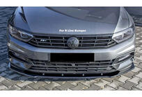 Volkswagen Passat B8 2015–2023 Etuhelma DPT V-1 (R-Line, 2015-2019 EU, kiiltävä musta) kuva 1