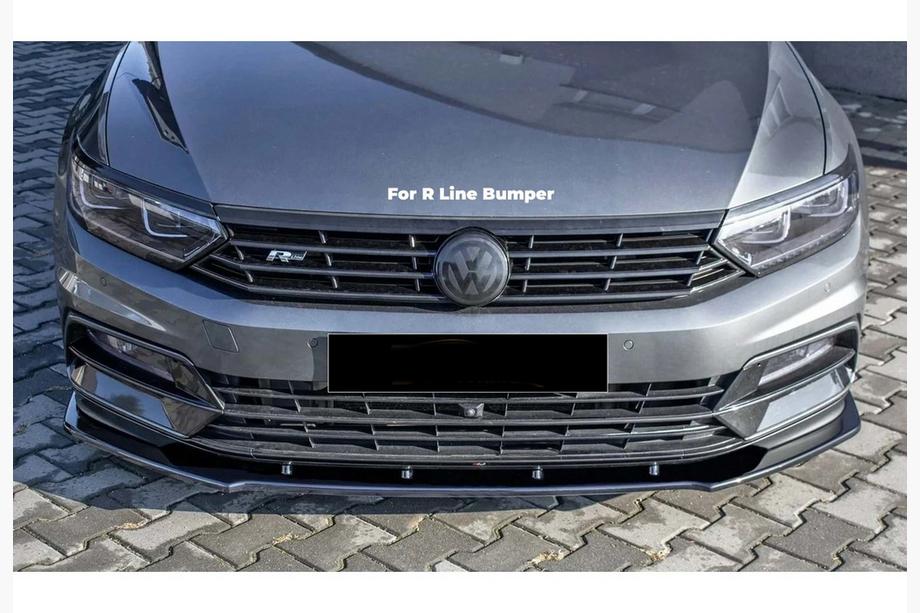 Volkswagen Passat B8 2015–2023 Etuhelma DPT V-1 (R-Line, 2015-2019 EU, kiiltävä musta) Image