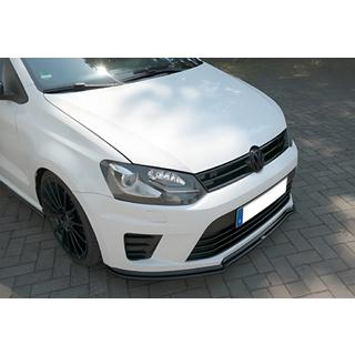 Etupuskurin lip-spoileri DPT V-1 (musta kiiltävä) Volkswagen Polo 2010–2017