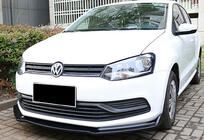 Volkswagen Polo 2010–2017 Etupuskurin lip-spoileri DPT V-2 (kiiltävä musta) kuva 2