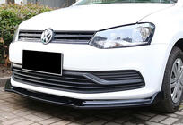 Volkswagen Polo 2010–2017 Etupuskurin lip-spoileri DPT V-2 (kiiltävä musta) kuva 4
