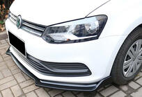 Volkswagen Polo 2010–2017 Etupuskurin lip-spoileri DPT V-2 (kiiltävä musta) kuva 1