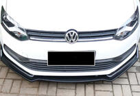 Volkswagen Polo 2010–2017 Etupuskurin lip-spoileri DPT V-2 (kiiltävä musta) kuva 5