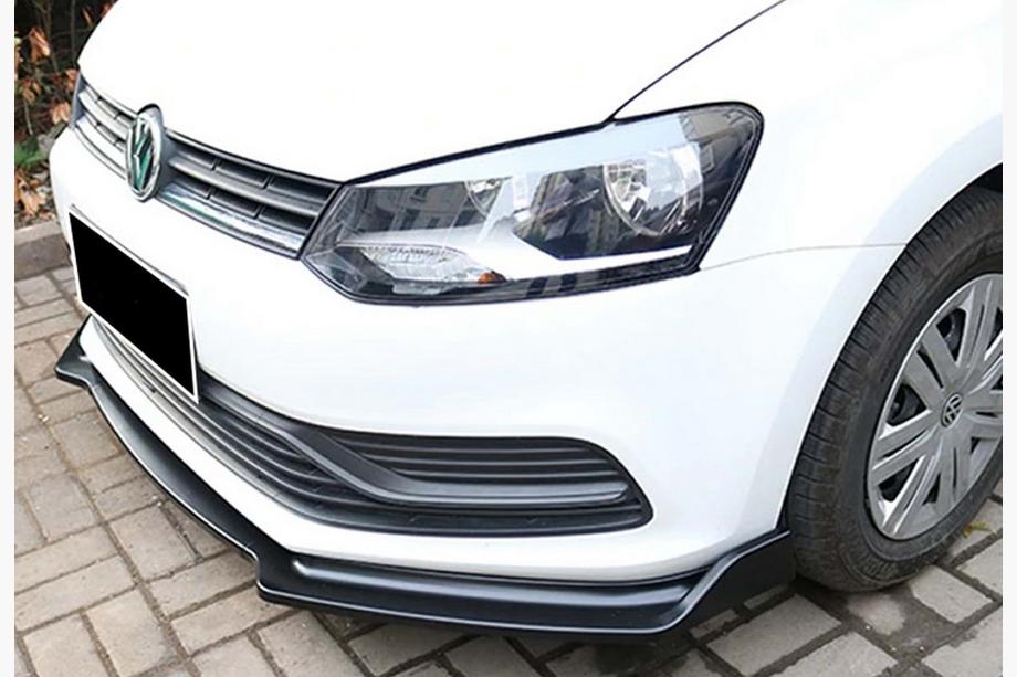 Volkswagen Polo 2010–2017 Etupuskurin lip-spoileri DPT V-2 (kiiltävä musta) Image