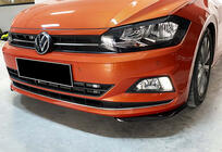 Volkswagen Polo 2017– Etupuskurin lip-spoileri DPT V-2 (kiiltävä musta) kuva 1