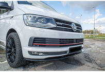 Volkswagen T6 2015–2024 DPT etupuskurin lip-spoileri (kiiltävä musta) kuva 1