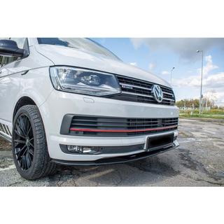 DPT etupuskurin lip-spoileri (kiiltävä musta) Volkswagen T6 2015–2024 kuva 1
