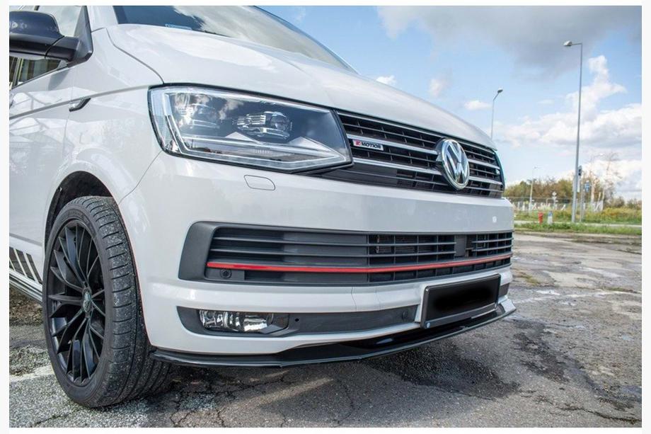 Volkswagen T6 2015–2024 DPT etupuskurin lip-spoileri (kiiltävä musta) Image