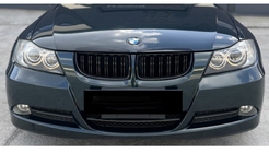 BMW 3-sarja E90/E91 2005–2011 Munuaissäleikkö M-Look (E-90/91, 2005-2008, kiiltävä musta) kuva 5