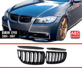 BMW 3-sarja E90/E91 2005–2011 Munuaissäleikkö M-Look (E-90/91, 2005-2008, kiiltävä musta) kuva 6