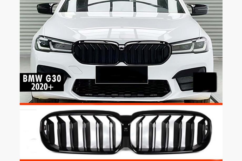 BMW 5-sarja G30/G31 2017–2023 Munuaismaskit M-Look (2021-2023, kiiltävä musta) Ilman kameraa Kuva 3
