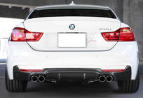 BMW 4-sarja F32/F33/F36 2012–2020 Takal diffuusori DPT V-2 (M-Performans, kiiltävän musta) kuva 1