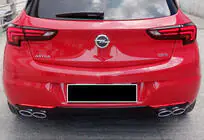 Opel Astra K 2016–2021 Takadiffuusori DPT V-1 (HB, kiiltävä musta) kuva 1