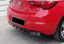 Opel Astra K 2016–2021 Takadiffuusori DPT V-1 (HB, kiiltävä musta) kuva 4
