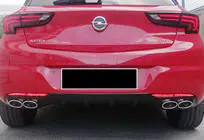 Opel Astra K 2016–2021 Takadiffuusori DPT V-1 (HB, kiiltävä musta) kuva 5
