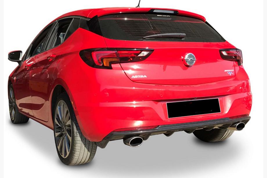Opel Astra K 2016–2021 Takadiffuusori DPT V-3 (HB, kiiltävä musta) Image