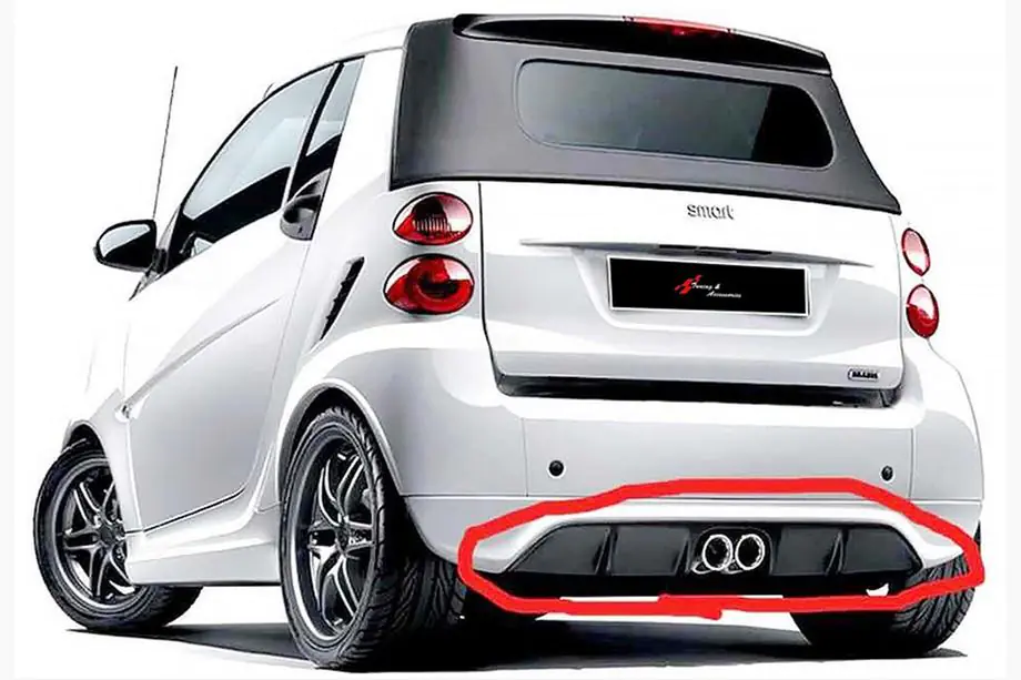 Smart 2014– Takadiffuusori DPT (kiiltävä musta) Image
