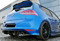 Volkswagen Golf 7/E-Golf 2012–2020 Takadiffuusori DPT V-4 (R / R-Line, 2012-2019, mattamusta) kuva 2
