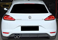 Volkswagen Scirocco 2008–2017 Taka-diffuusori DPT V-5 (2014-2017, kiiltävä musta) kuva 2