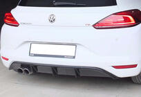 Volkswagen Scirocco 2008–2017 Taka-diffuusori DPT V-5 (2014-2017, kiiltävä musta) kuva 1