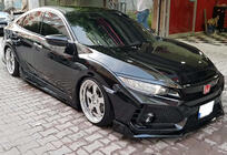 Honda Civic Sedan X 2016–2021 DPT V-4 sivuhelmat (kiiltomusta) kuva 1