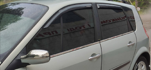 Renault Scenic/Grand 2003–2009 Ikkunankehyslistat (4 kpl, ruostumaton teräs) kuva 4