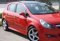 Opel Corsa D 2007–2014 Sivuhelmat DPT V-1 (musta kiiltävä) kuva 1