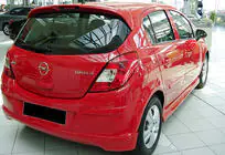 Opel Corsa D 2007–2014 Sivuhelmat DPT V-1 (musta kiiltävä) kuva 2