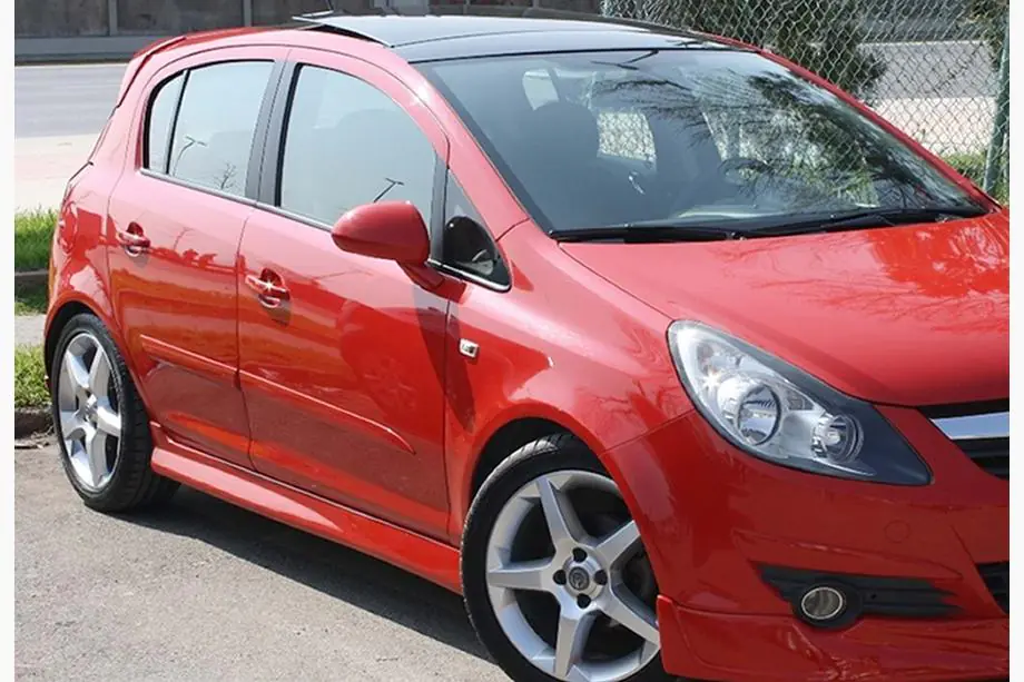 Opel Corsa D 2007–2014 Sivuhelmat DPT V-1 (musta kiiltävä) Image