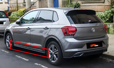 Volkswagen Polo 2017– Sivuhelmat DPT V-2 (kiiltävä musta) kuva 1